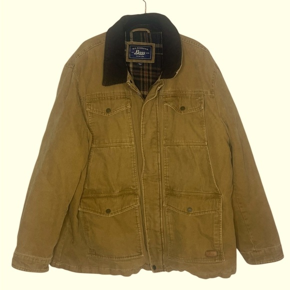 G.H. BASS Tan Flannel Lined Field Jacket - Picture 1 of 7